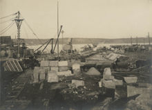 Frihamnen: Utfyllnad av pir 1.