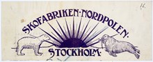 Reklamtryck. Skofabriken Nordpolen