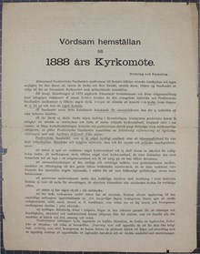 Vördsam hemställan till 1888 års kyrkomöte