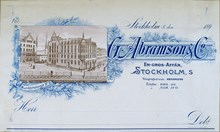 Fakturahuvud. G. Abramson & Co.