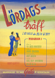 Affisch för lördagsträff på Stockholms örlogsstation