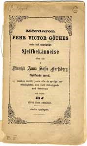 Tryckt framsida till Victor Göthes Sjelfbekännelse