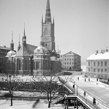 Gamla Riddarholmsbron och Riddarholmskyrkan