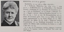 Stina Quint, ledamot av Stadsfullmäktige