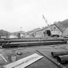 Långholmen. Byggnader vid Mälarvarvet