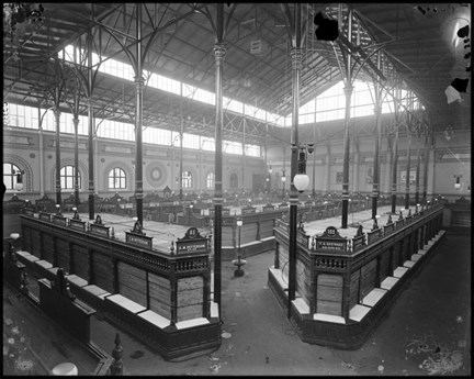 Interiör av saluhall