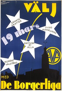 Valaffisch för högern valåret 1931