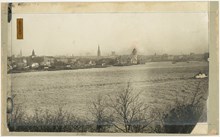 Ragnar Östbergs tävlingsförslag Rådhus ”Mälardrott” 1905, perspektiv från söder