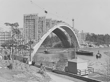 Tranebergsbron under byggnad