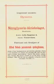 Alfred Nobel och Nitroglycerinaktiebolaget
