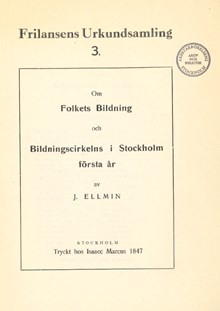 Stockholms bildningscirkel, startskottet på en folkrörelse