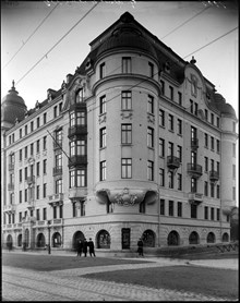 Hörnet av Strandvägen 5 B och Artillerigatan