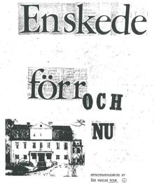 Enskede förr och nu : studiehandledning / Åke Fabian Holm