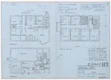Ritning till ungdomshem (flickhem) i Hökarängen från 1949