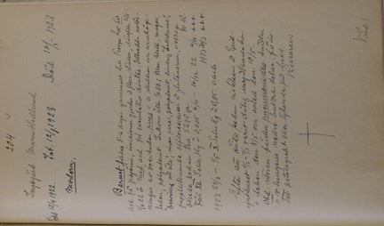 Patientjournal från Lilla Hemmet 1923