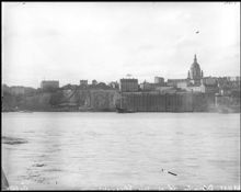 Utsikt från Skeppsholmen mot Södermalm med Katarina kyrka