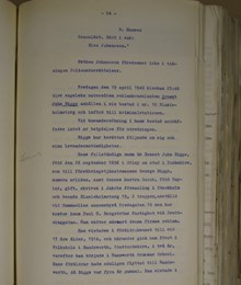 Förhör med Ernest John Biggs angående planerat sprängattentat i Oxelösunds hamn, 1940