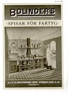 Framsida för katalog om spisar för fartyg