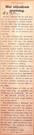 Tidningsnotis om dansbanors faror