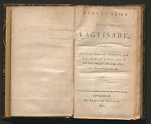 "Stockholms beständige vägvisare" – bok med tre kartor 1819-1820