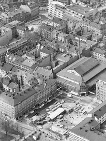 Flygfoto över Östermalmstorg