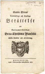 Text om barnamörderska.
