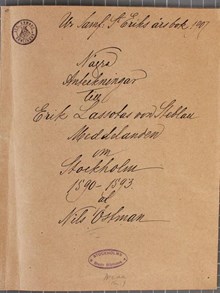 Erich Lassota von Steblaus Stockholmsbeskrivning 1593