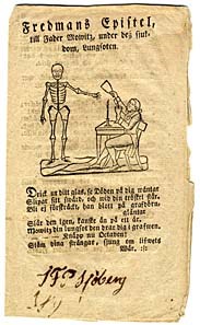 Fredmans epistel nummer 30 utgiven i form av skillingtryck 1825.