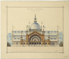 Förslag till industrihall på Stockholmsutställningen 1897