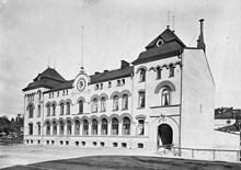 Exteriör av vattenfabriken Nordstjernans nya byggnad. Birger Jarlsgatan 120