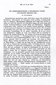 Om arbetarbostäder i Stockholm under 1800-talets senare del / Alf Nordström