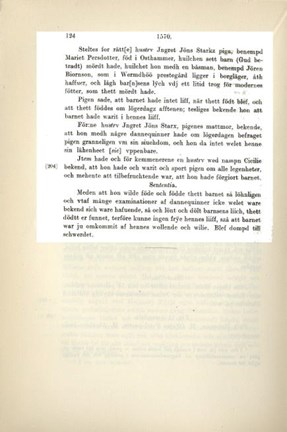 Texten från 1570 i den tryckta tänkeboken.