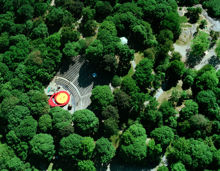 Flygfoto över Vitabergsparken
