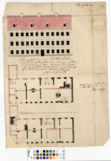 Ritning över hus i kvarteret Cybele