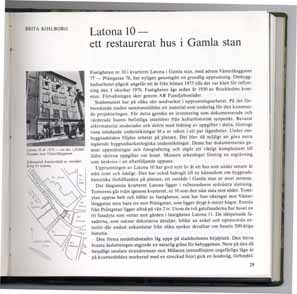 En text om Latona 10, ett restaurerat hus i Gamla stan.