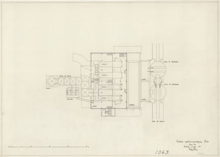 Tecknad i tusch på gulnat ark