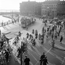 Cyklister vid Kornhamnstorg