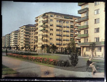 Tessinparken med husen längs dess östra sida