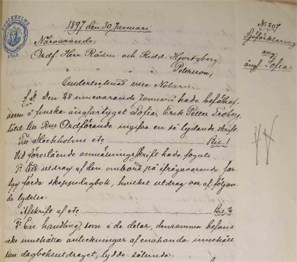 Ångaren Sofias grundstötning vid Tjärven i januari 1897.