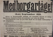 Medborgartåget - demonstration 1916 