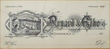 Fakturahuvud. Renard & Elbe, tobaksfabrik