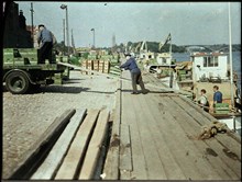 Söder Mälarstrand västerut mot Långholmen och Västerbron 1934. T.v. Münchenbryggeriet och bebyggelsen vid Pålsundsparken