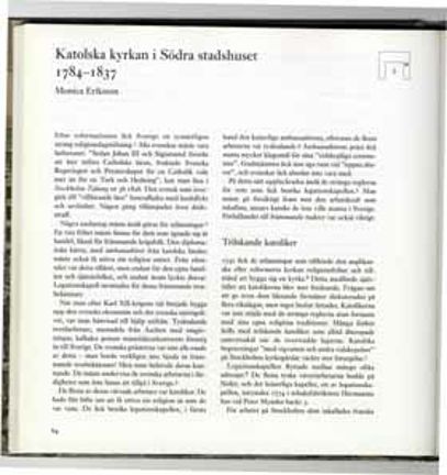 Katolska kyrkan i Södra stadshuset 1784-1837 / Monica Eriksson