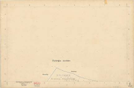Negativ kopia i svart med karttekningen i vitt