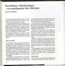 Barnrikehus i Körsbärshagen - en museilägenhet från 1930-talet / Pia Maria Hallberg