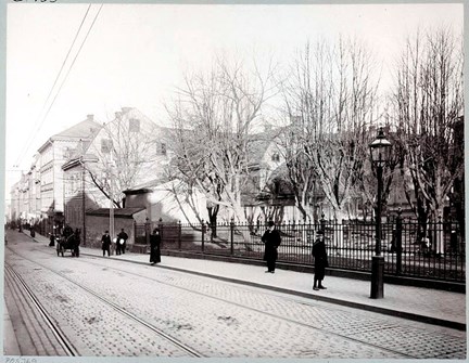 Hornsgatan österut från Maria Magdalena kyrkogård