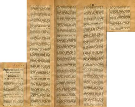 Artikel som debatterar rashygien, ur Dagens Nyheter den 25 januari 1912.