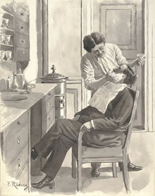 Hos barberaren 1912