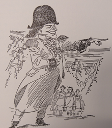 Karikatyr av statsrådet Ulla Lindström