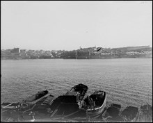 Utsikt från Norr Mälarstrand 12 mot Södermalm och Münchenbryggeriet